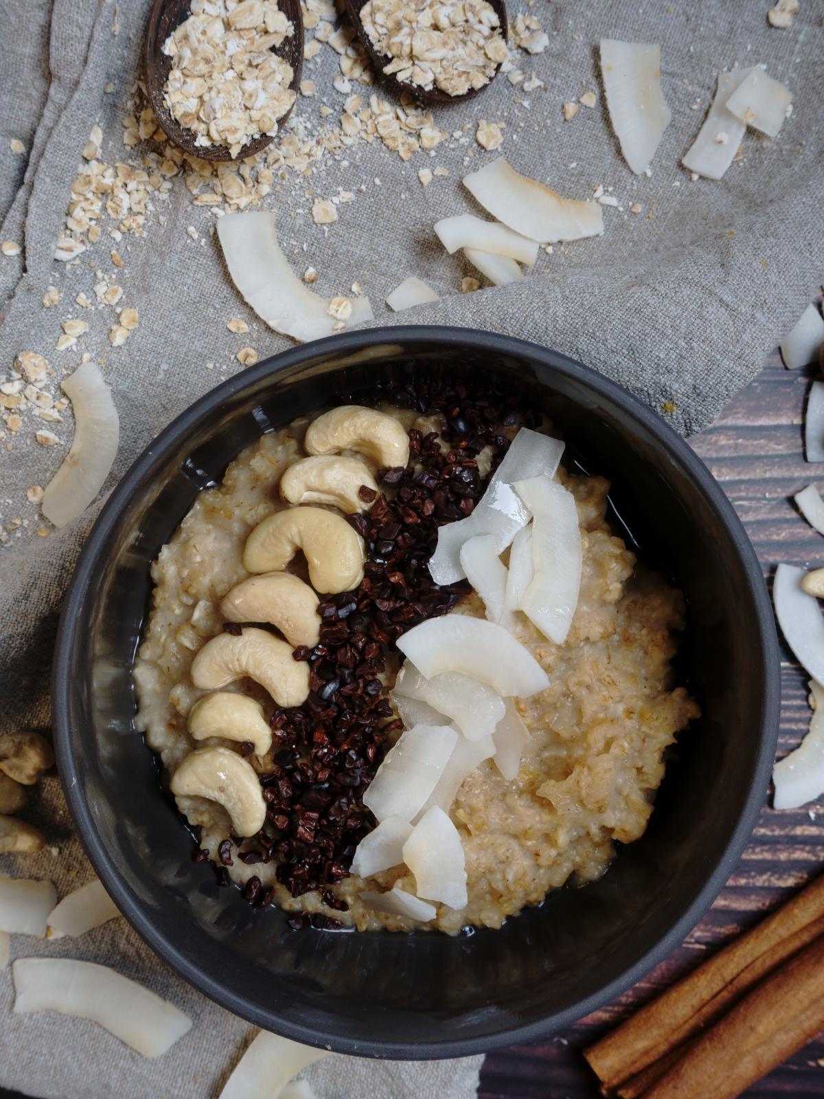 Veganer Kokos-Cashew-Porridge 2