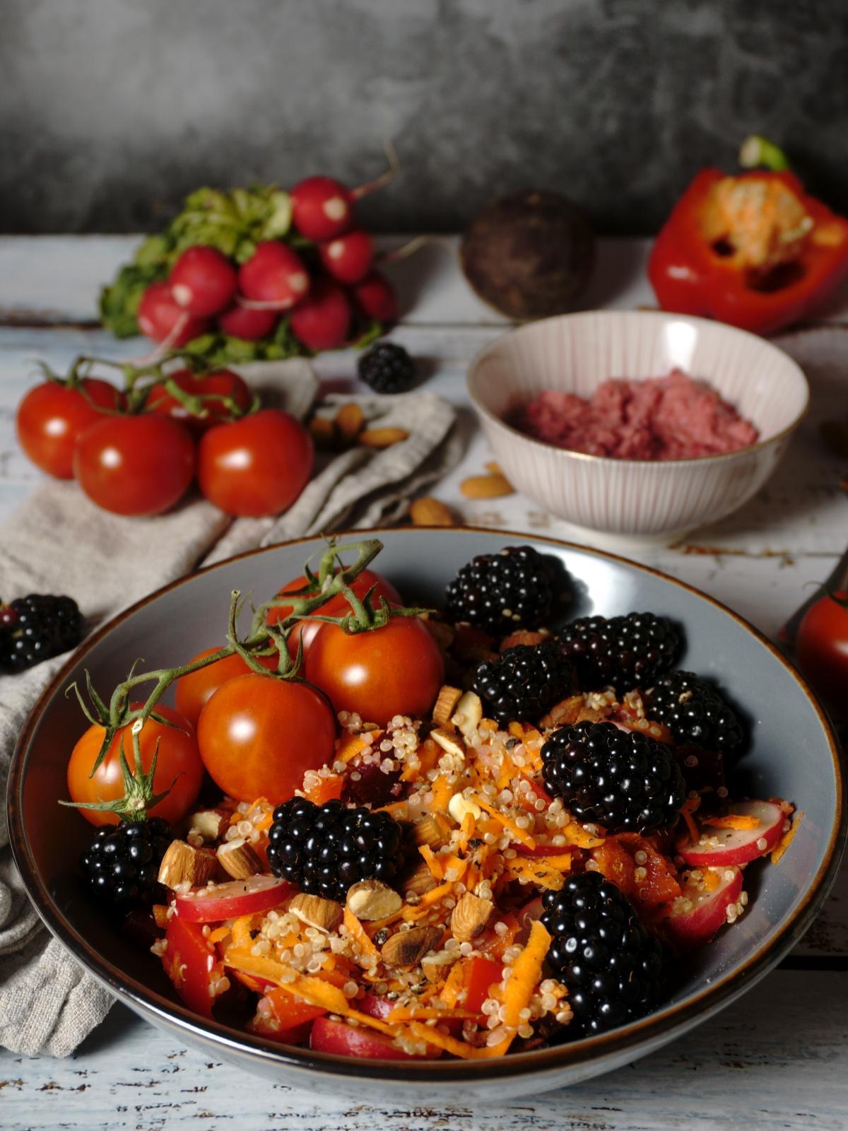 Quinoa Salad With Roasted Almonds and Blackberries 13