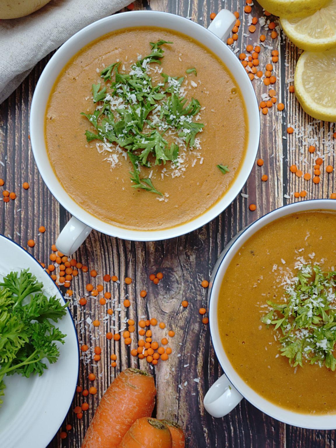 Vegane Rote-Linsen-Suppe | Gesundes Rezept 🌱