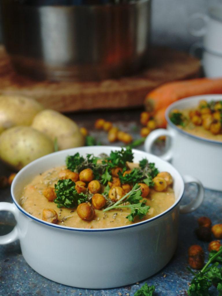 Vegane Kichererbsensuppe Mit Kartoffeln | Gesundes Rezept 🌱