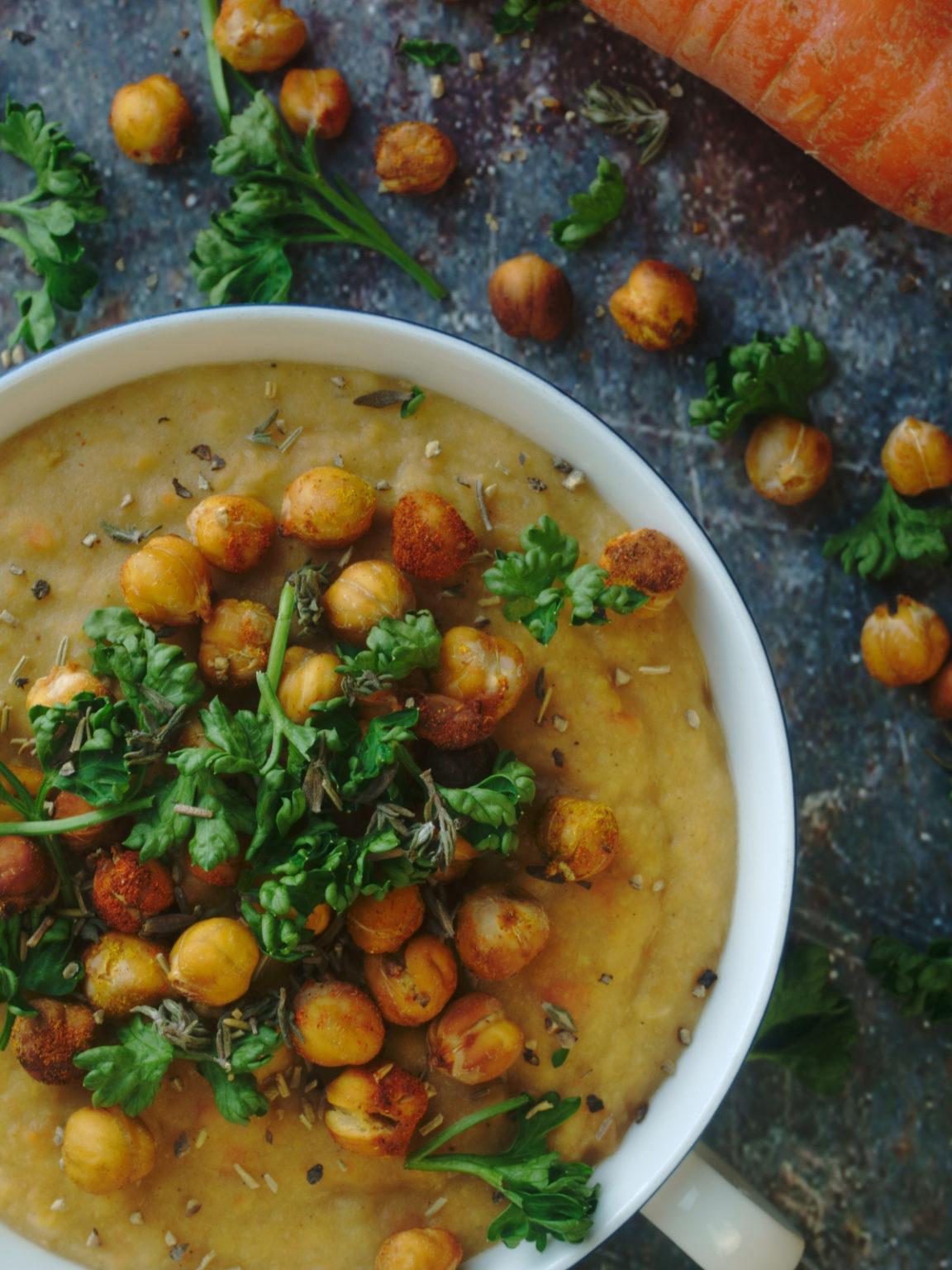 Vegane Kichererbsensuppe Mit Kartoffeln | Gesundes Rezept 🌱