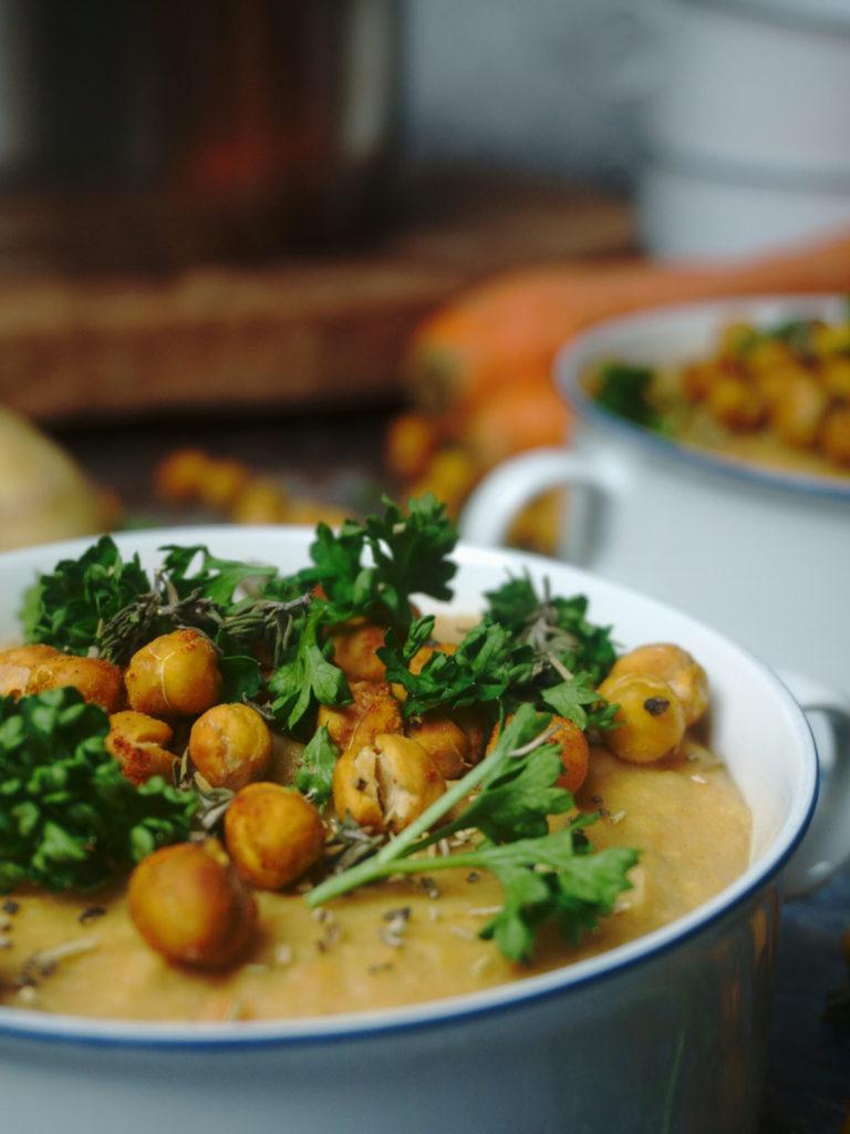 Vegane Kichererbsensuppe Mit Kartoffeln | Gesundes Rezept 🌱