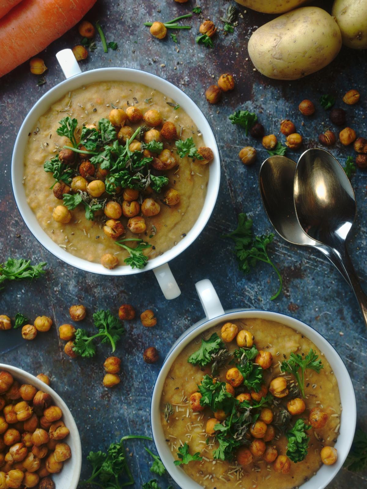 Vegan Chickpea Soup With Potatoes 1