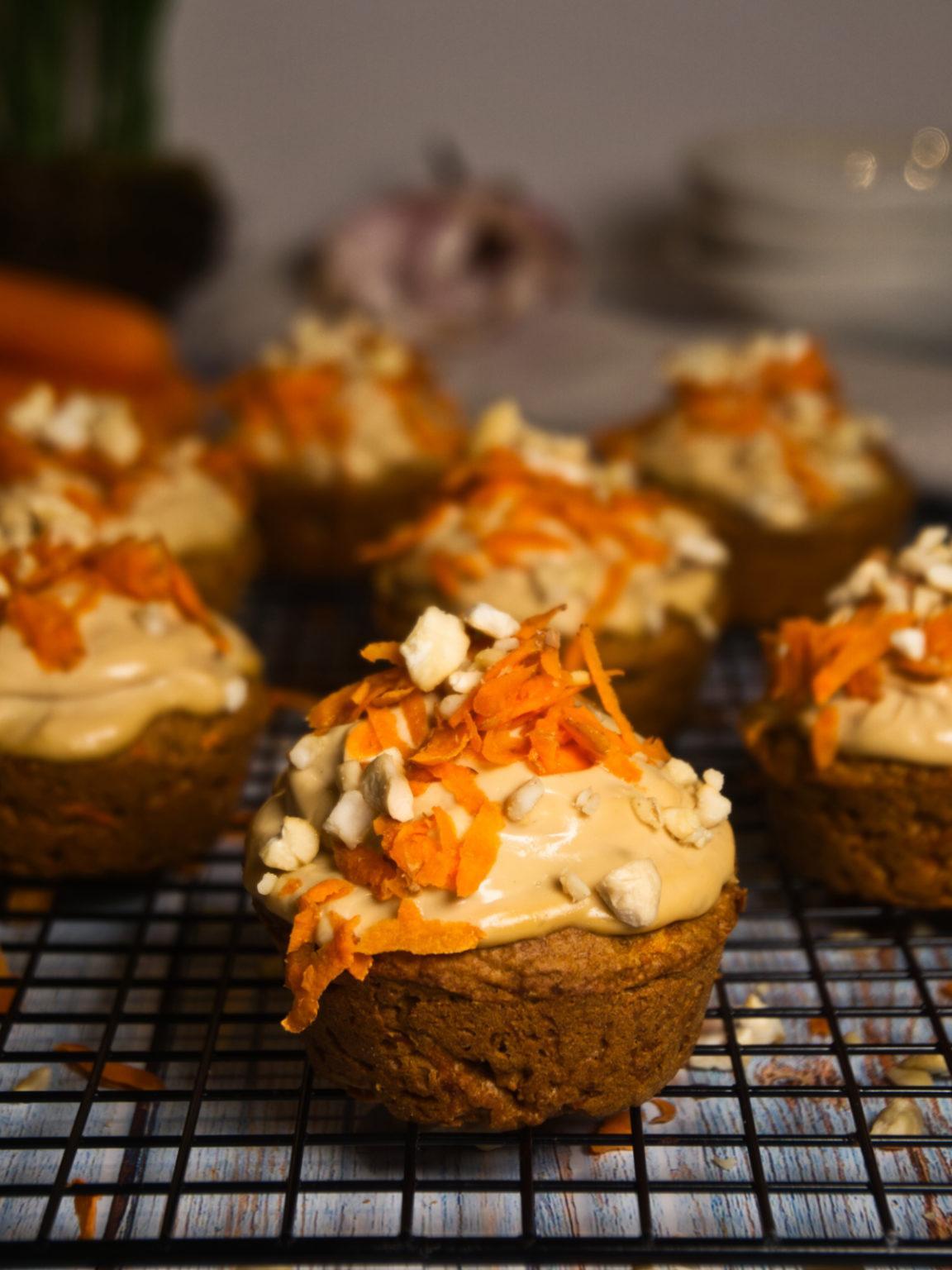 Vegan Carrot Cake Muffins Healthy Recipe 🌱