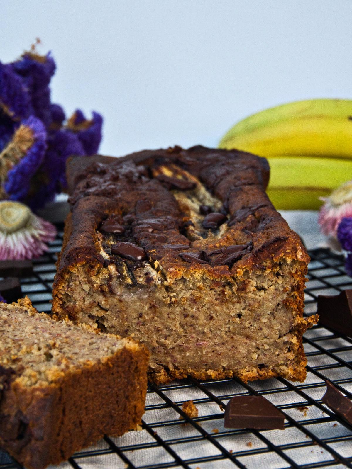 Juicy Banana Bread With Chocolate Chips 1