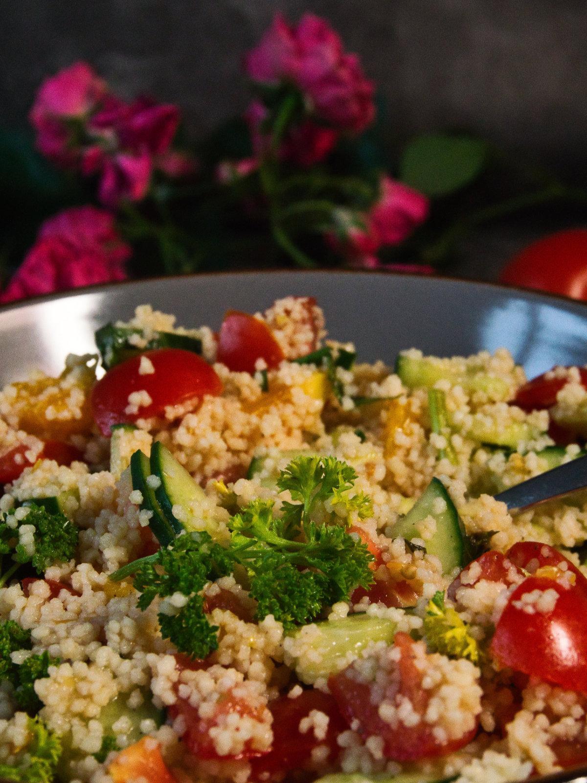 Einfacher veganer Couscous-Salat 3