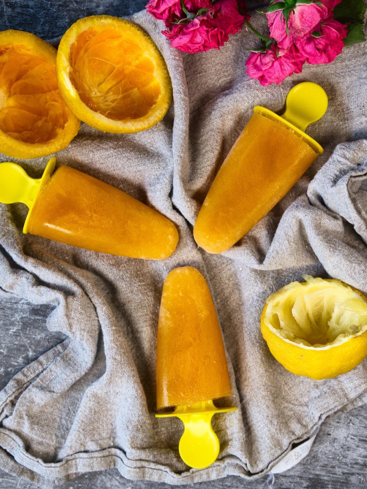 Selbst gemachtes Orangeneis (Capri-Eis) 1