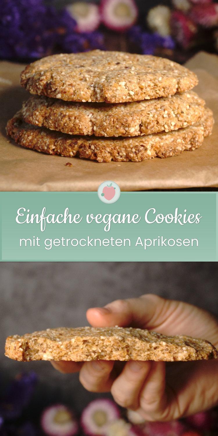 Einfache vegane Cookies mit getrockneten Aprikosen 15